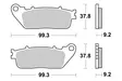 Sbs Jarrupalat Ceramic - Moottoripyörän jarrupalat - D221009 - 1