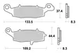 Sbs Jarrupalat Sintered - Moottoripyörän jarrupalat - D2739 - 1