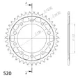 Supersprox / JT Teräs takaratas 1303.39 - Moottoripyörän takarattaat - D157389 - 2