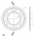 Supersprox / JT Teräs takaratas 479.38 - Moottoripyörän takarattaat - D94269 - 2