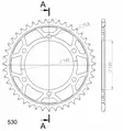 Supersprox / JT Teräs takaratas 499.43 - Moottoripyörän takarattaat - D26749 - 2