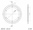 Supersprox / JT Teräs takaratas 841.42 - Moottoripyörän takarattaat - D26819 - 2