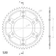 Supersprox Stealth Takaratas HO CR/CRF 87- Kulta 49 - Moottoripyörän takarattaat - D182879 - 2