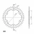 Supersprox Teräs takaratas RFE-613:40 - Moottoripyörän takarattaat - D305219 - 2