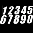 TMV Pro Digits 130mm White '6' (3pcs) - Numeropohjat ja kilpanumerot - D450119 - 1