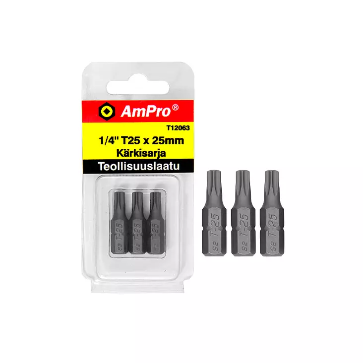 Torx-ruuvauskärjet 3-os 1/4" ampro - Ruuvauskärkisarjat - LX4469 - 1