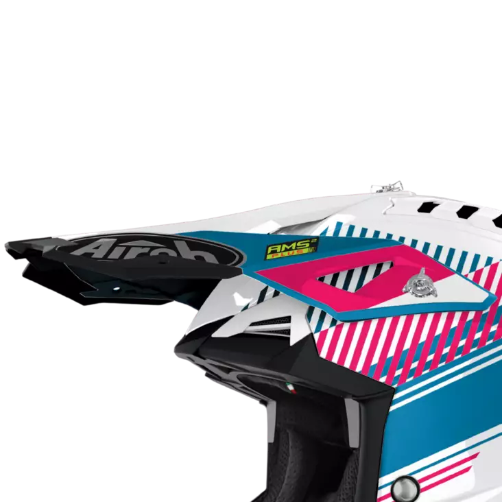 Airoh Aviator 3 Lippa Wave pinkki kromi - Offtoad kypärien lipat - D388569 - 1