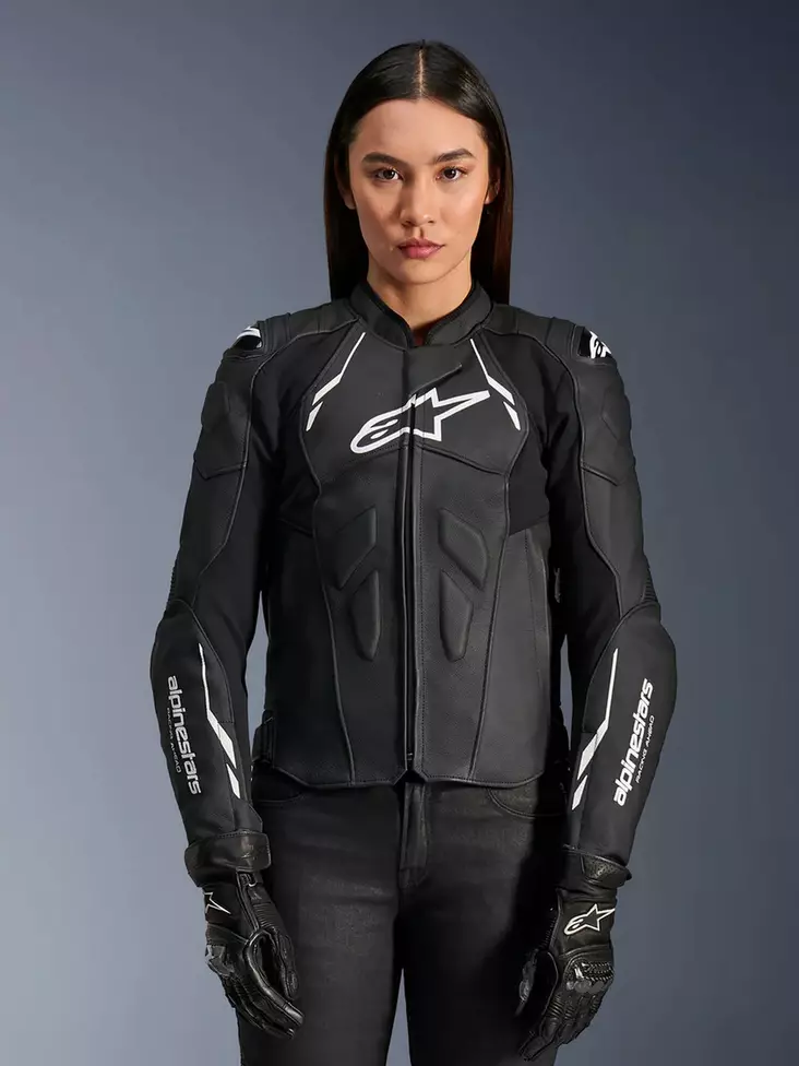 Alpinestars Nahkatakki Naisten Dusk Musta/Valkoinen - Naisten moottoripyöräily nahkatakit - D505419 - 1