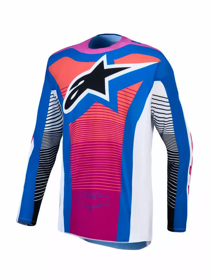Alpinestars Paita Techstar Maven Valkoinen/Koralli/Sininen - Crossipaidat - D540959 - 1