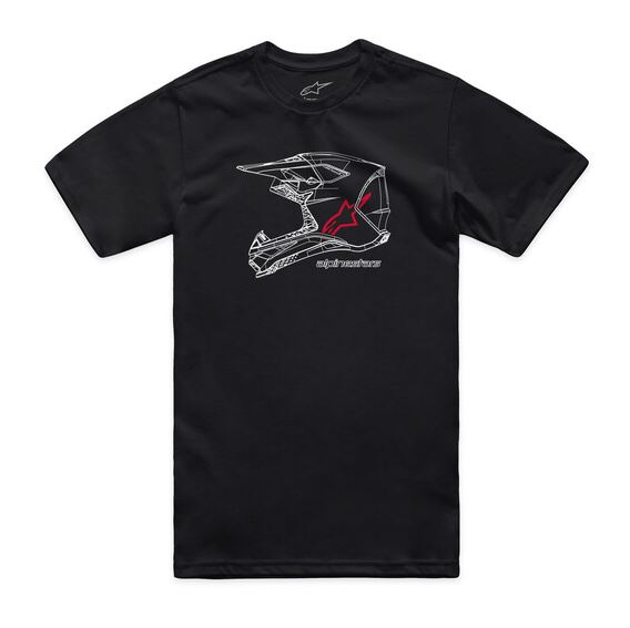 Alpinestars T-Shirt MX Helmet CSF Musta - T-paidat ja topit - D500149 - 1