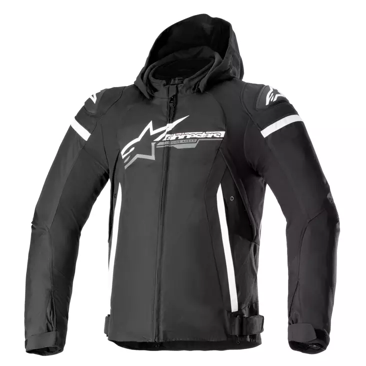 Alpinestars Tekstiilitakki Zaca Vedenpitävä Musta/Valkoinen - Moottoripyörä ajotakit - D439039 - 1