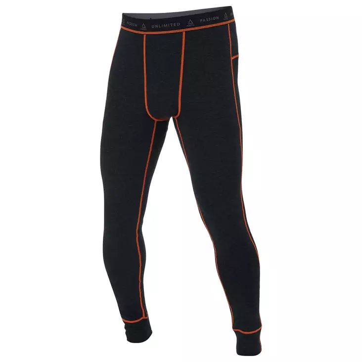 AMOQ 100% Merino alushousut moottorikelkkailuun Harmaa/Oranssi - Alusasut kelkkailuun - D444209 - 1