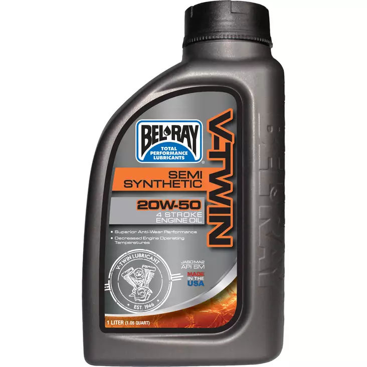 Bel-Ray V-Twin 20W-50 Semi-Synthetic Engine Oil 1L - Moottoriöljyt - D59849 - 1