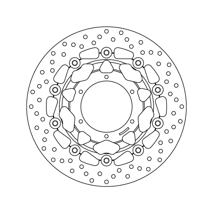 Brembo Serie Oro jarrulevy kelluva - Moottoripyörän jarrulevyt - D122909 - 1