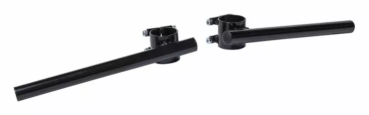 Clip-on Black coated Steel 22mm (7/8") 33mm (1set) - Moottoripyörän ohjaustangot - D253719 - 1