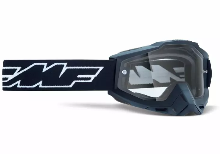 FMF POWERBOMB Enduro Goggle Rocket Musta - Kirkas Double Linssi - Crossilasit - D380149 - 1
