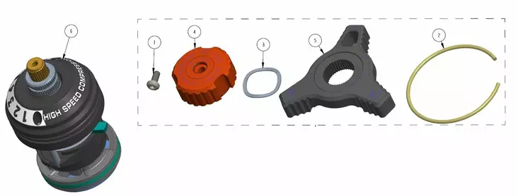 Fox Kit: DSC EVO VVC Adjuster [Ø 1.435 Bore], With Knobs - Iskunvaimentimien varaosat ja öljyt - D536809 - 1