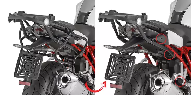 Givi Tubular pannier holder for BMW R1200R '15 SIDE cases - Kiinnityssarjat ja tavaratelineet - D183129 - 1