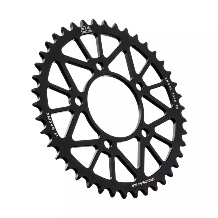 JT Takaratas Alumiini 7075 T6 JTA2080.40BLK Musta - Moottoripyörän eturattaat - D499689 - 1