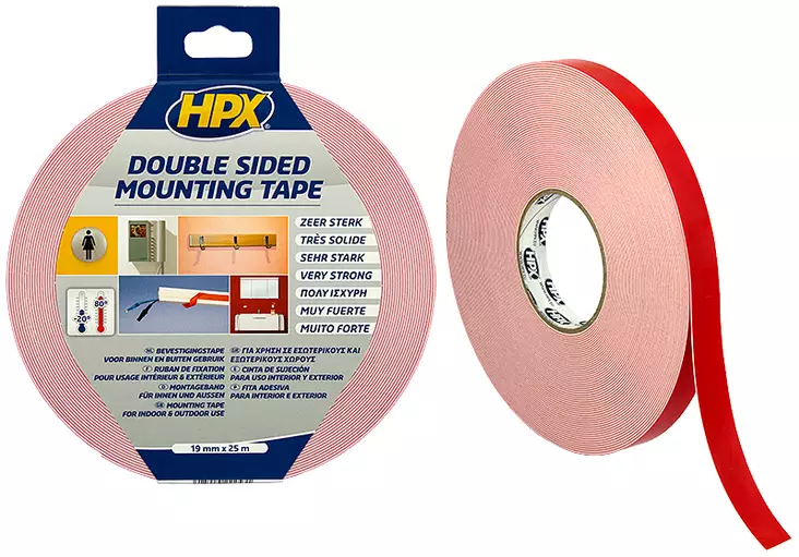 Kaksipuolinen asennusteippi 19mm x 25m - Teipit ja suojaus - LX5219 - 1