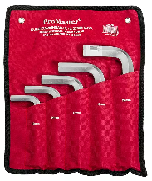 Kuusioavainsarja 12-22mm 5-os. - Kuusiokoloavaimet - LX4839 - 1