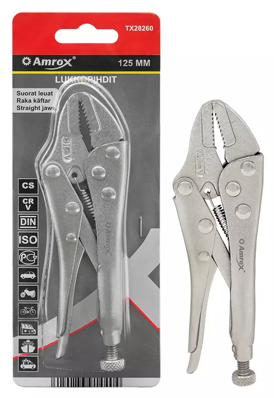 Lukkopihdit 125mm suora leuka - Kärkipihdit - LX14959 - 1