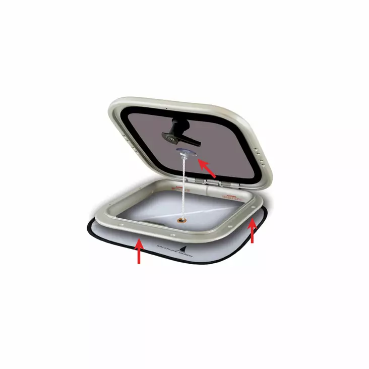 Pimennys/hyttysverkko kansiluukuille, pieni - Veneen hyttysverkot - D247299 - 1