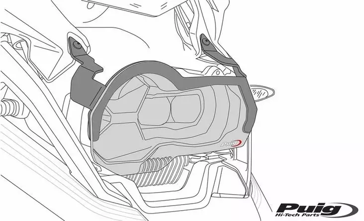Puig Headlight Protector Ktm 790 Adventure C/Clear - Valojen kiinnikkeet ja tarvikkeet - D390249 - 1