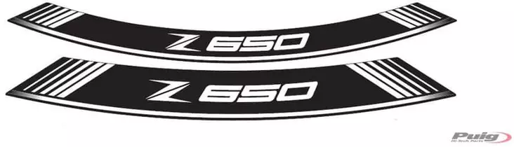 Puig Kit 8 Rim Strips Z650 C/White - Moottoripyörän vanneteipit - D302319 - 1