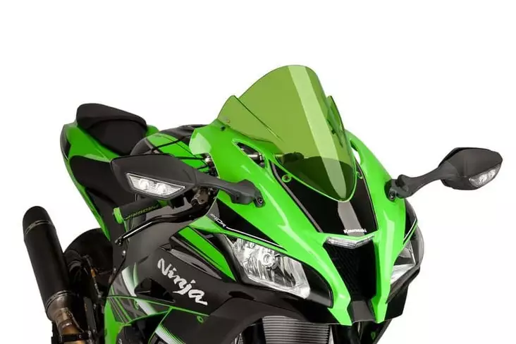 Puig Racing Screen Kawasaki Zx-10R/Rr 16'-18'C/Green - Moottoripyörän katteet ja tuulenohjaimet - D301819 - 1