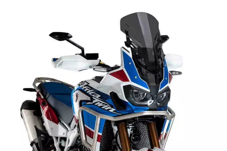 Puig Racing Screen + Kit Fix Africa Twin 16'-18' C/Dark - Moottoripyörän katteet ja tuulenohjaimet - D302029 - 1
