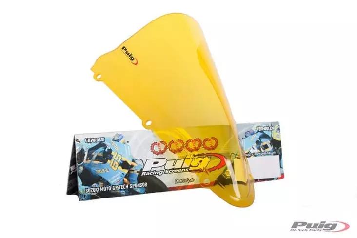 Puig Racing Screen Yamaha Yzf-R125 08-18 C/Yellow - Moottoripyörän katteet ja tuulenohjaimet - D298169 - 1