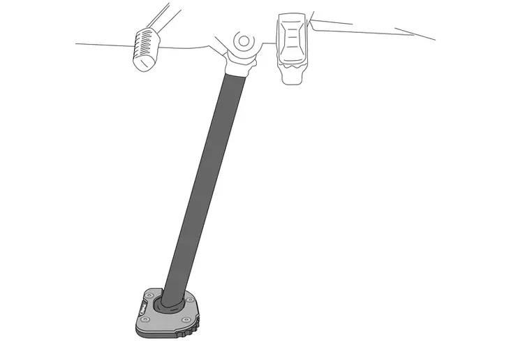 Puig Side Stand Foot Enlarger Suzuki C/Black - Moottoripyörän rungon pisteosat - D443259 - 1