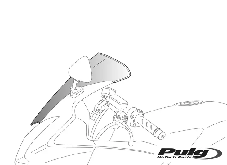 Puig Standard Screen Suzuki Gsxr1000 07'-08' C/Clear - Moottoripyörän katteet ja tuulenohjaimet - D297959 - 1