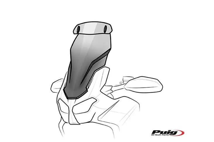 Puig Touring Screen Plus/Visor Ktm 1290 Super Adventure - Moottoripyörän katteet ja tuulenohjaimet - D453559 - 1