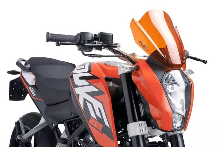 Puig Windshield New Generation Ktm 125/200/390 Duke - Moottoripyörän katteet ja tuulenohjaimet - D299399 - 1