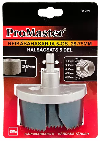 Reikäsahasarja 5-os. 28-75mm - Reikäsahat ja sarjat - LX2269 - 1