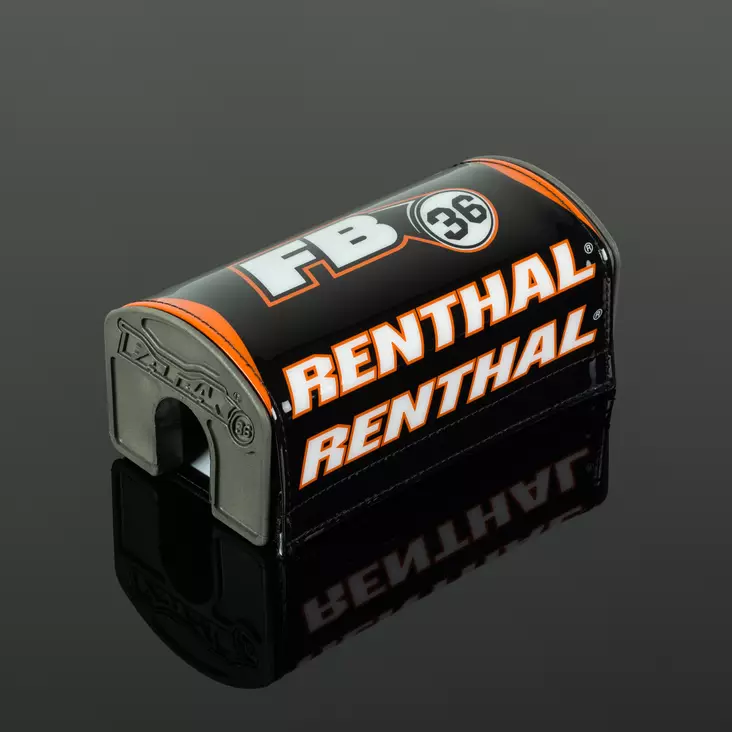 Renthal Fatbar36 Pehmuste Musta/Oranssi/Valkoinen - Moottoripyörän ohjaustangon pehmusteet - D446359 - 1