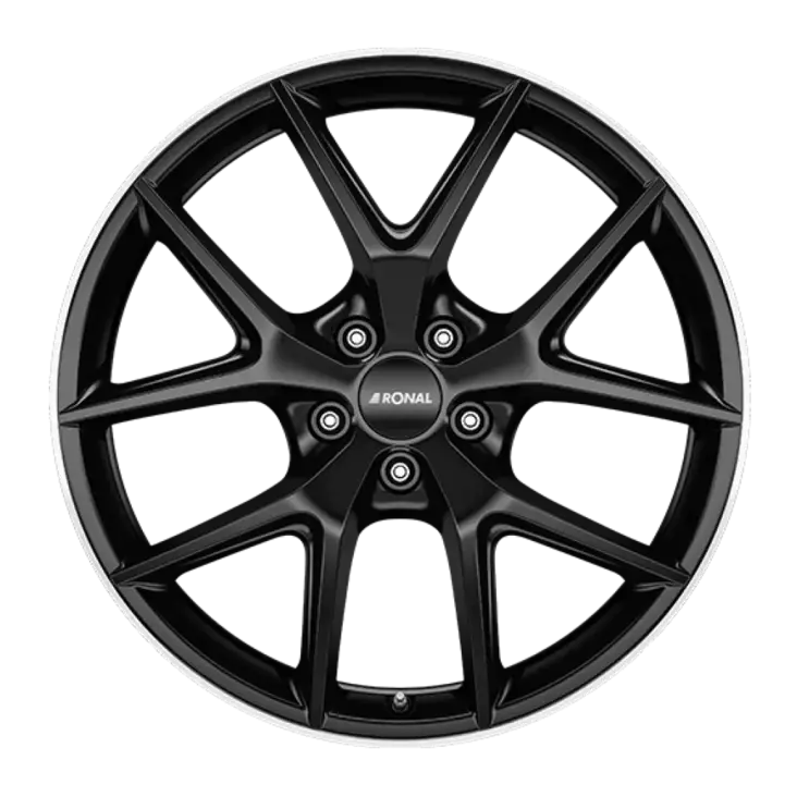 Ronal R75 JET BLACK-MATT-RIM LIP CUT alumiinivanne 8.0x19 - 19-tuumaiset alumiinivanteet - 499-186489 - 1
