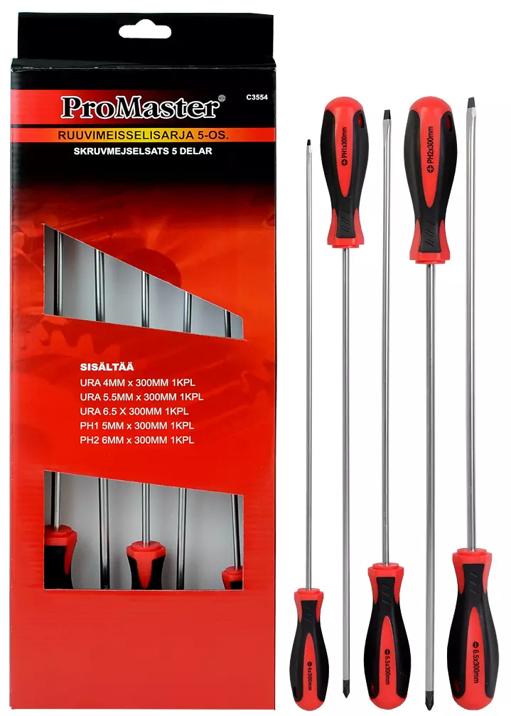 Ruuvimeisselisarja 5-os. 300mm ura-ph - Ruuvimeisselit - LX2729 - 1