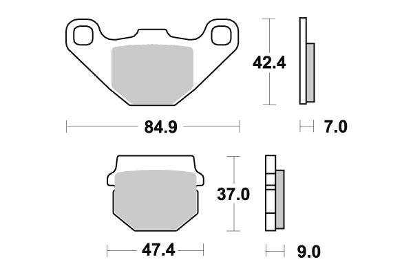 Sbs Jarrupalat Maxi Sinter - Moottoripyörän jarrupalat - D220489 - 1