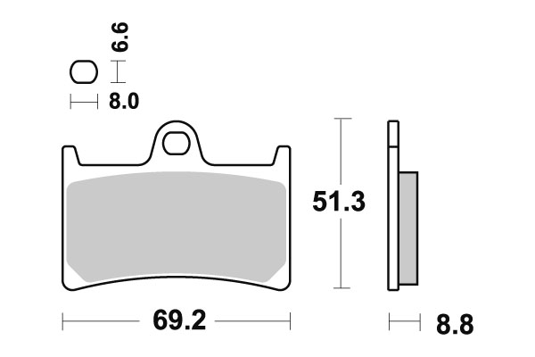 Sbs Jarrupalat Sintered - Moottoripyörän jarrupalat - D2649 - 1
