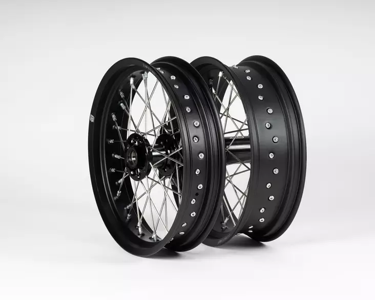 Sixty5 KTM/HVA/GasGas Supermoto Musta/Musta vannesarja 3.5-17/5.0-17 - Moottoripyörän vanteet - D446899 - 1