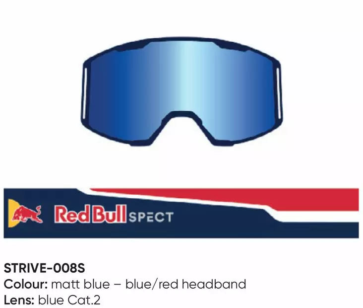 Spect Red Bull Strive MX Goggles Single lens Blue/Red blue - Ajolasien varaosat ja tarvikkeet - D433919 - 1
