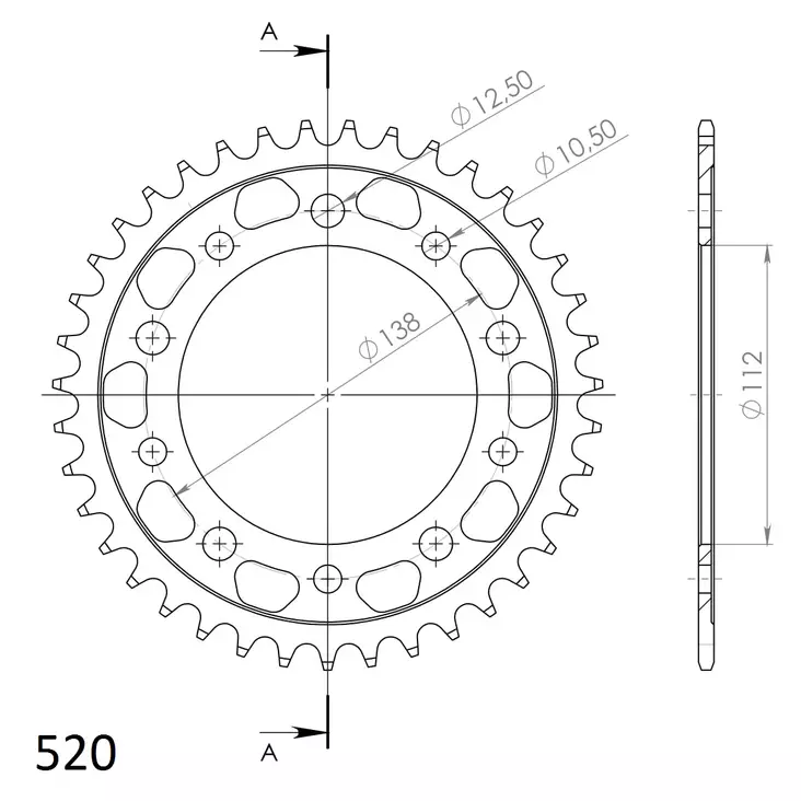 Supersprox / JT Teräs takaratas 1303.39 - Moottoripyörän takarattaat - D157389 - 2