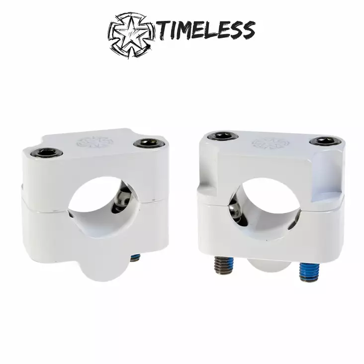 Timeless Ohjaustangon kiinnikepari, Fat Bar, 28,6mm, Valkoinen - Mopon ja skootterin ohjaustangot - D475359 - 1