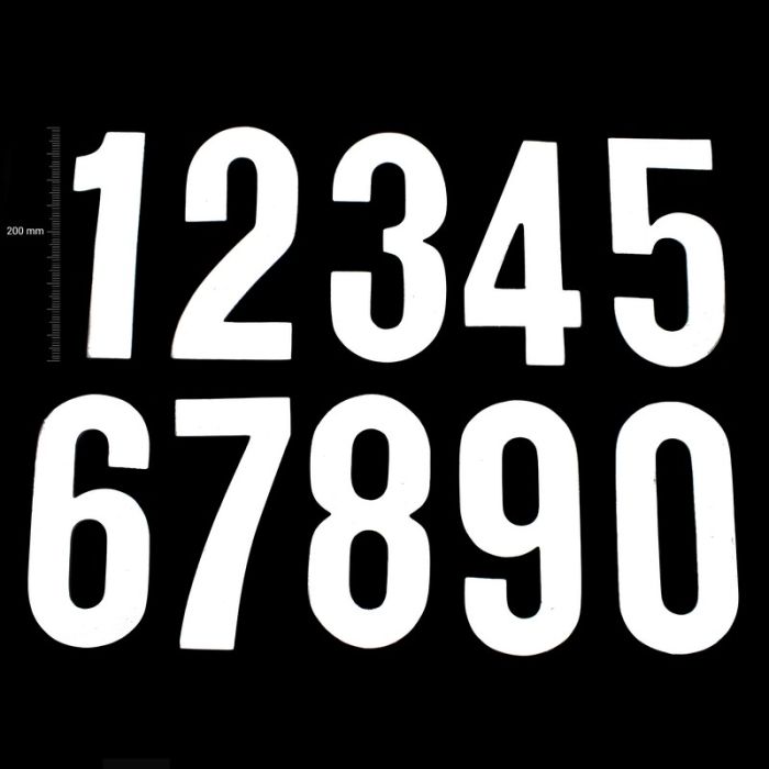 TMV Digits 200mm White '8' (20pcs) - Numeropohjat ja kilpanumerot - D449589 - 1