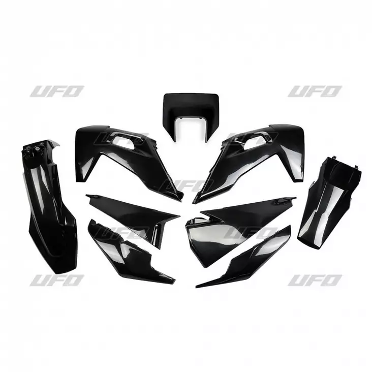 UFO Muovisarja 5-osainen Musta HVA TE/FE 125-450 20-23 - Offroad muovisarjat - D332259 - 1