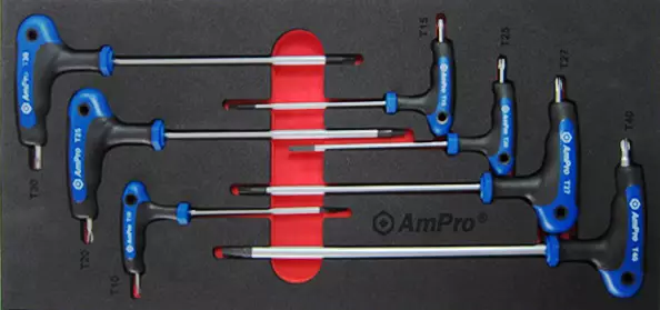 Va-torx-avainsarja t-kahva 7-os. foam - Työkalut työkaluvaunuihin - LX4879 - 1