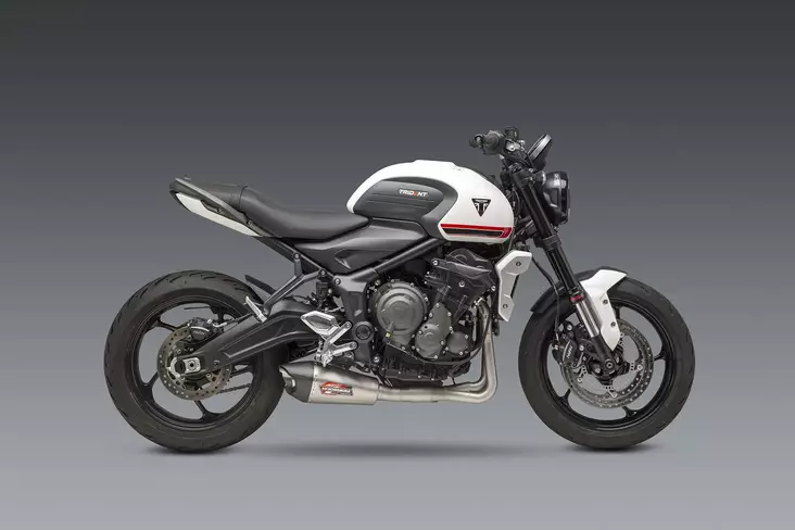 Yoshimura TRIDENT 2021 Race AT2 Stainless Full Exhaust, w/ Stainless Muffler - Moottoripyörän pakoputkistot - D417669 - 1